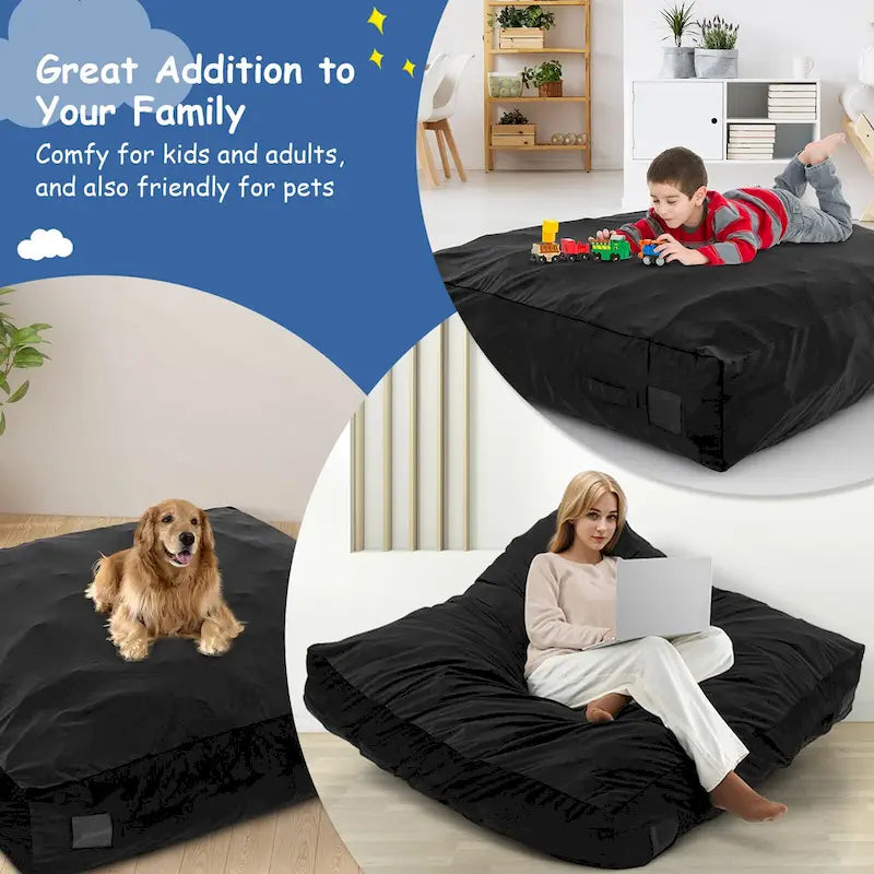 Tapis de sol rembourré sensoriel Costway 57 x 57 avec blocs de mousse et lavable - Voir détails