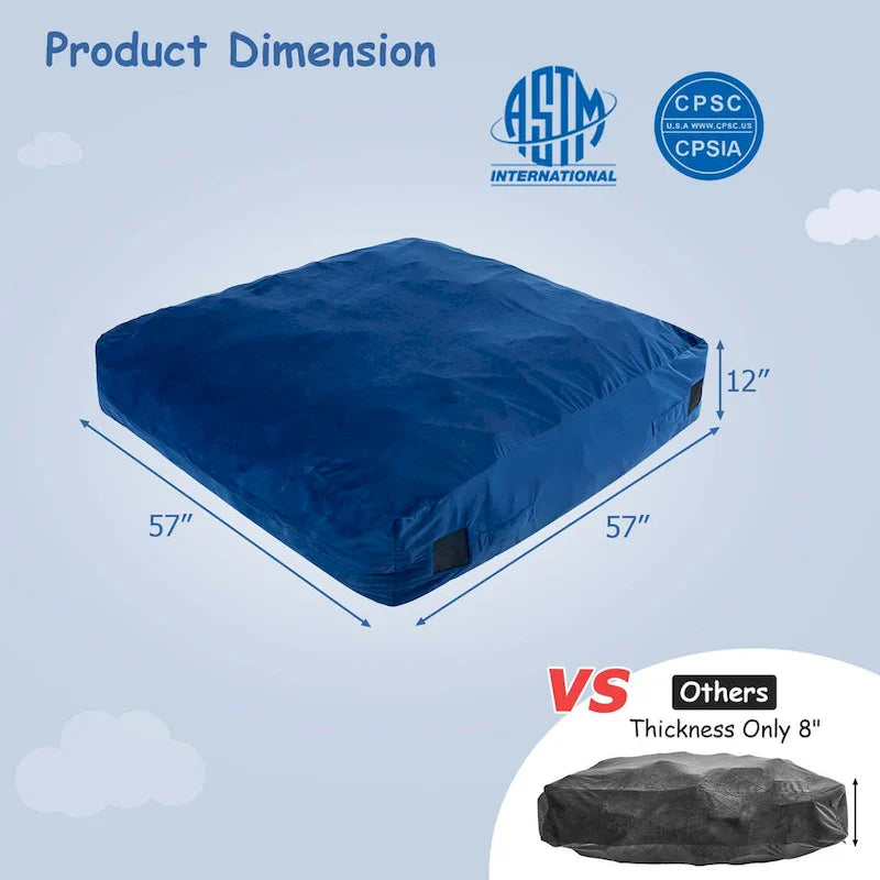 Tapis de sol rembourré sensoriel Costway 57 x 57 avec blocs de mousse et lavable - Voir détails