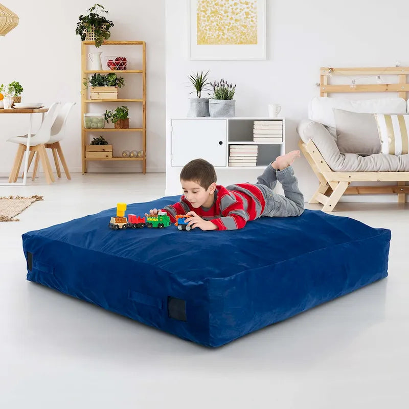 Tapis de sol rembourré sensoriel Costway 57 x 57 avec blocs de mousse et lavable - Voir détails