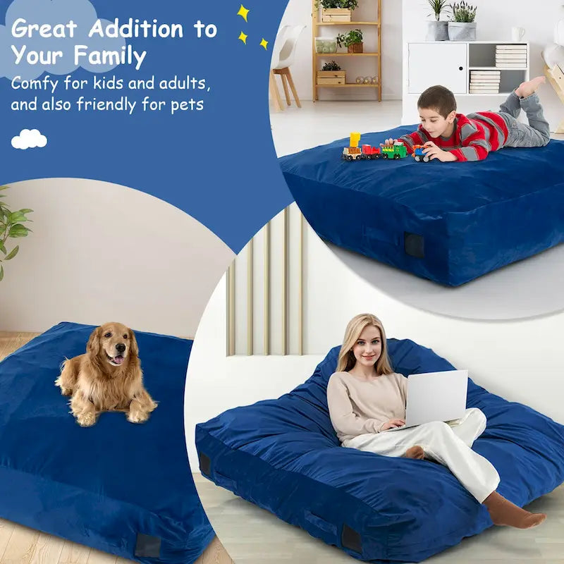 Tapis de sol rembourré sensoriel Costway 57 x 57 avec blocs de mousse et lavable - Voir détails