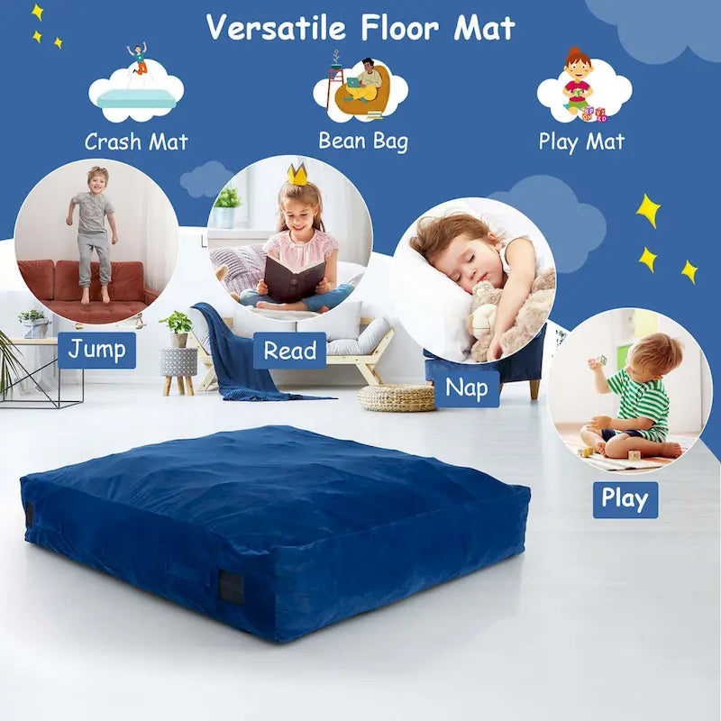 Tapis de sol rembourré sensoriel Costway 57 x 57 avec blocs de mousse et lavable - Voir détails