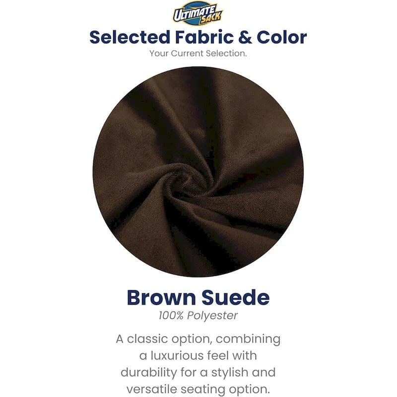 Pouf et repose-pieds Ultimate Sack 6 pieds, chaise longue surdimensionnée, daim marron