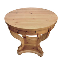 Table de salle à manger ronde de petite taille, table d'appoint, table basse de style ferme à pieds incurvés