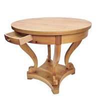Table de salle à manger ronde de petite taille, table d'appoint, table basse de style ferme à pieds incurvés