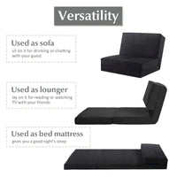 Costway Chaise Pliante Convertible, Fauteuil Inclinable et Lit d'Appoint