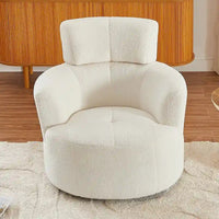 Fauteuil baril d'appoint pivotant à 360° en tissu