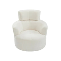 Fauteuil baril d'appoint pivotant à 360° en tissu
