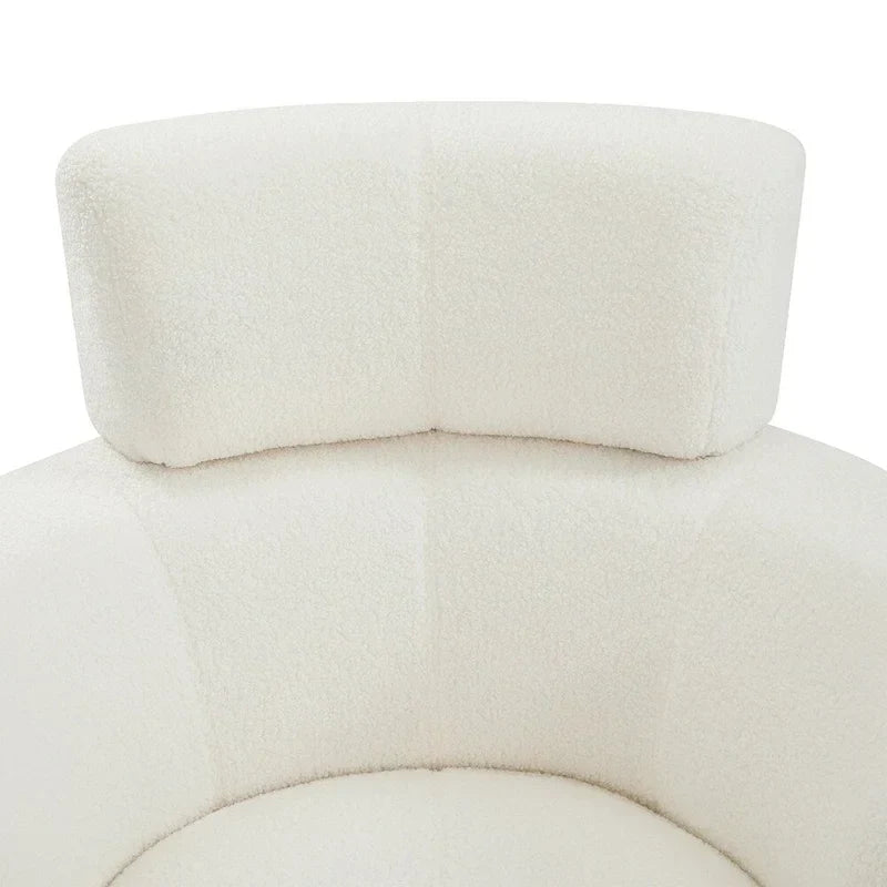 Fauteuil baril d'appoint pivotant à 360° en tissu