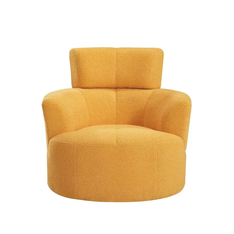 Fauteuil baril d'appoint pivotant à 360° en tissu
