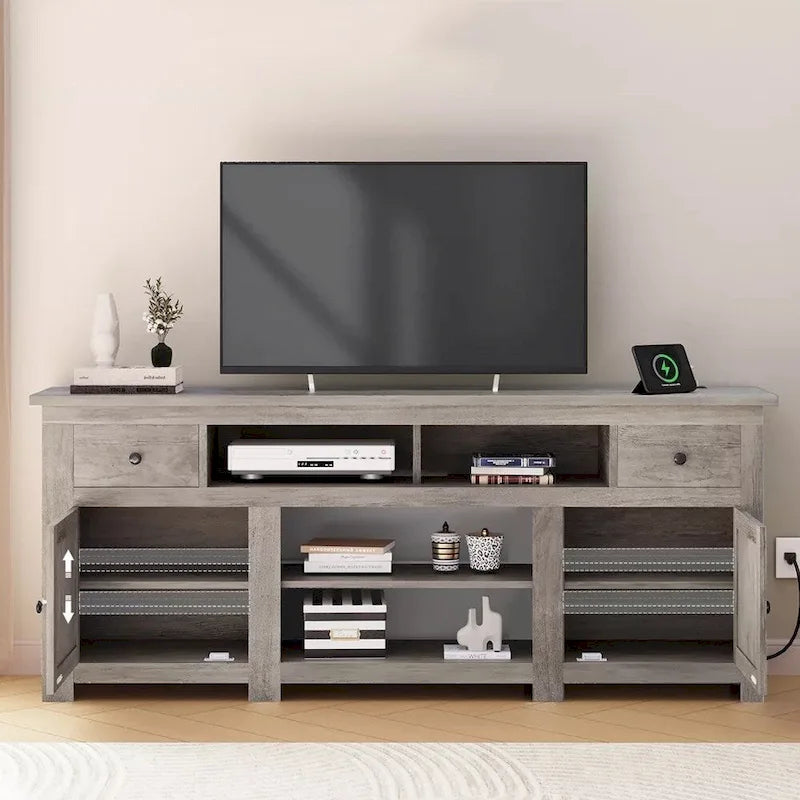 Meuble TV de ferme avec tiroir de rangement pour téléviseurs jusqu'à 80 - 73 pouces