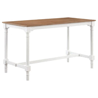 Ensemble de table à hauteur de comptoir Hima 5 pièces avec 4 tabourets, tissu beige, blanc