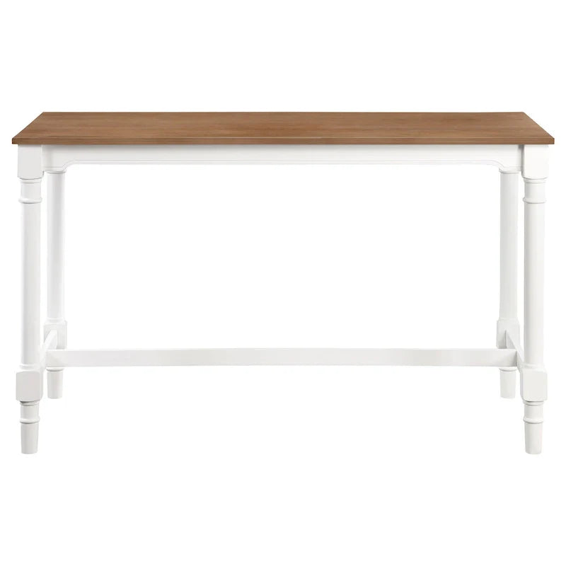 Ensemble de table à hauteur de comptoir Hima 5 pièces avec 4 tabourets, tissu beige, blanc