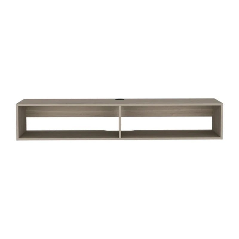 Meuble TV mural moderne 59 Meuble TV flottant avec étagères et gestion des câbles - 10.4H x 59.1W x 12.6D