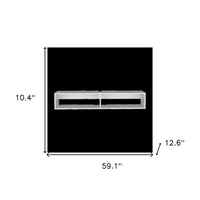 Meuble TV mural moderne 59 Meuble TV flottant avec étagères et gestion des câbles - 10.4H x 59.1W x 12.6D