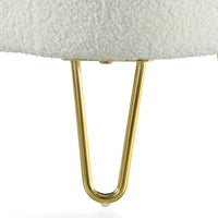 Banc de rangement ovale pour salon, chambre à coucher, pied de lit