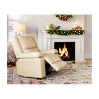 Fauteuil releveur électrique en cuir avec chaleur & massage