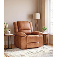 Fauteuil releveur électrique en cuir avec chaleur & massage