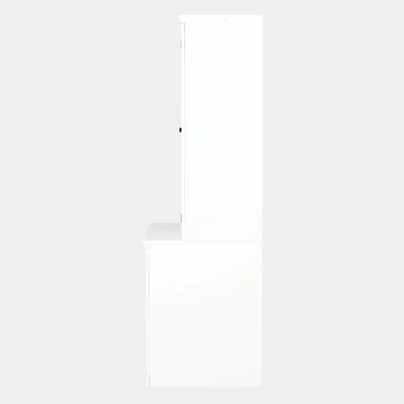 Vitrine haute de 75,25 po avec portes vitrées doubles, bahut de style traditionnel