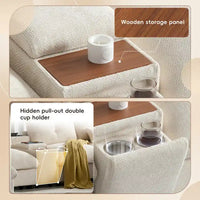 Canapé sectionnel modulable en forme de U 142 avec ottomans de rangement et console