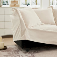 Canapé sectionnel 3 places en chenille 120 avec 3 ottomans
