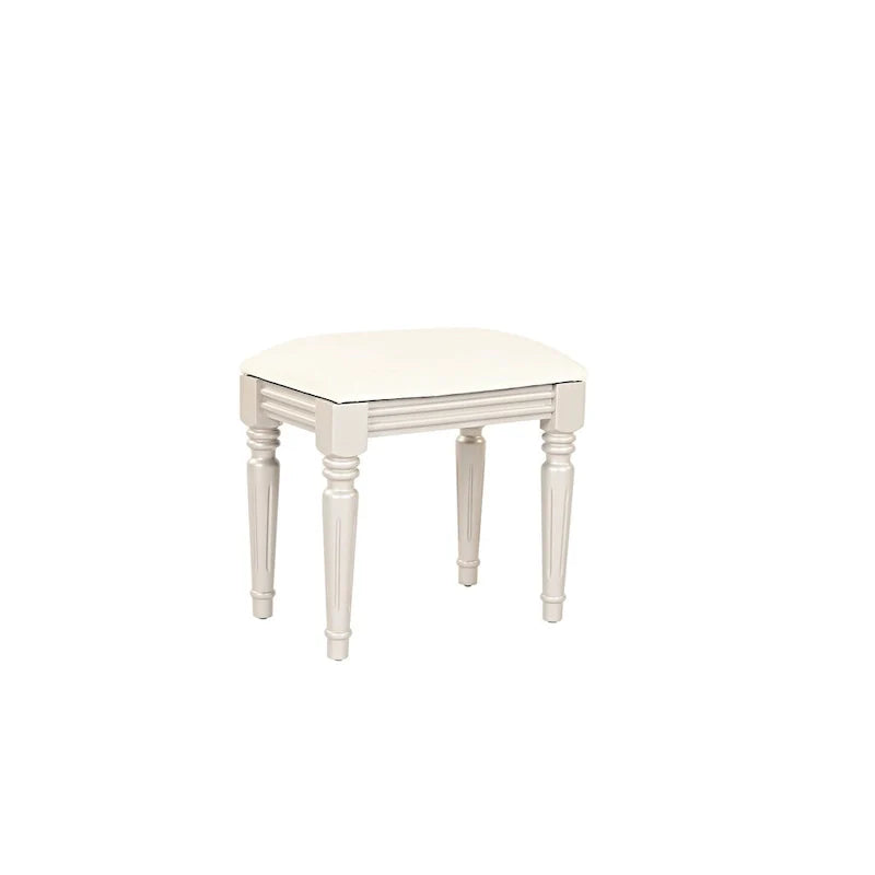 Coiffeuse de luxe avec miroir rond, hauteur réglable, ensemble coiffeuse élégant, 4 tiroirs et tabouret