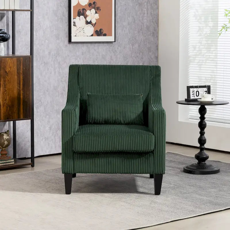 Fauteuil rembourré Emerald 26.77 avec accoudoirs incurvés