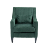 Fauteuil rembourré Emerald 26.77 avec accoudoirs incurvés