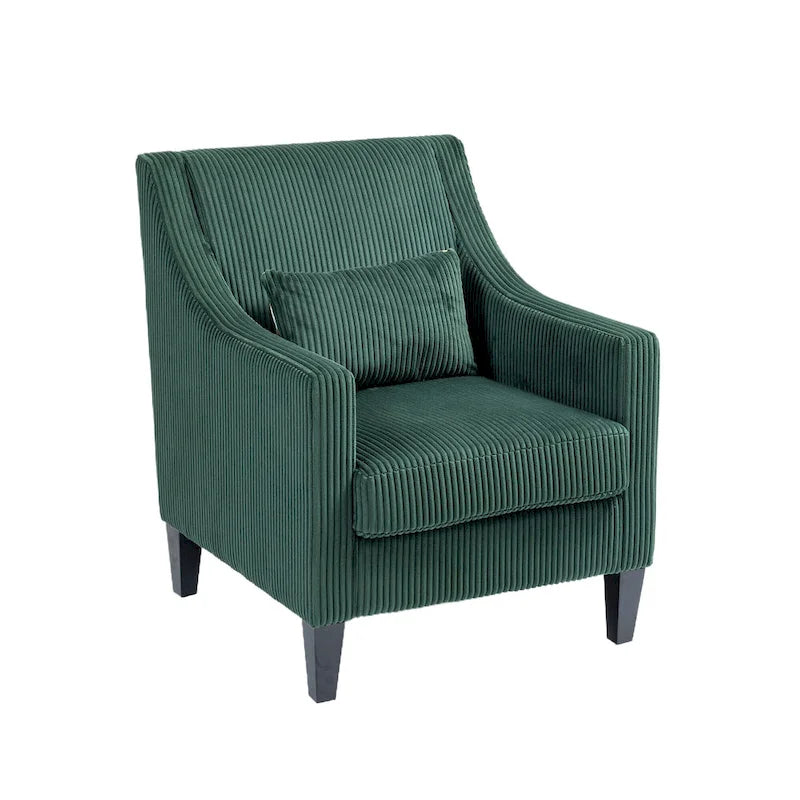 Fauteuil rembourré Emerald 26.77 avec accoudoirs incurvés