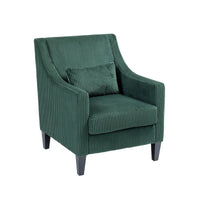 Fauteuil rembourré Emerald 26.77 avec accoudoirs incurvés