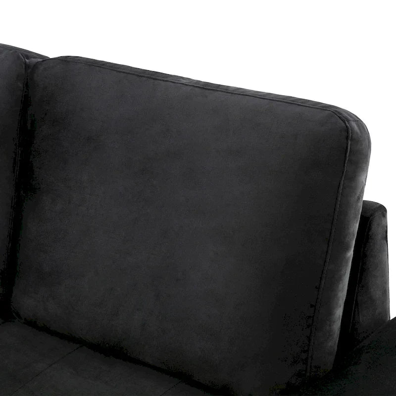 Canapé sectionnel 84.75 en forme de L 5 places avec lit escamotable, ottoman de rangement, rangement d'accoudoir dissimulé & charge USB