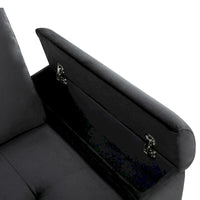Canapé sectionnel 84.75 en forme de L 5 places avec lit escamotable, ottoman de rangement, rangement d'accoudoir dissimulé & charge USB