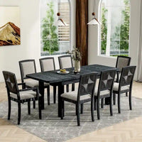 Ensemble de table à manger en bois 7 pièces avec table extensible & 6 chaises