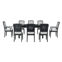 Ensemble de table à manger en bois 7 pièces avec table extensible & 6 chaises
