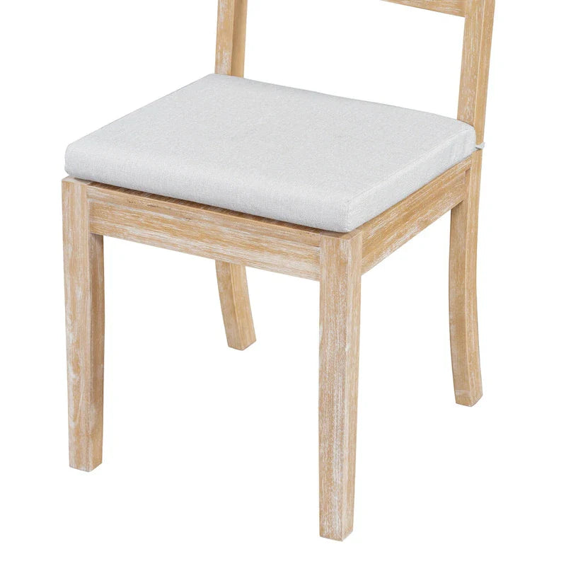 Ensemble de table à manger 6 pièces de style moderne avec 4 chaises à coussins amovibles, étagère de rangement et banc