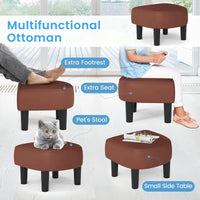 Fauteuil d'appoint pivotant moderne avec ottoman pour salon ou chambre