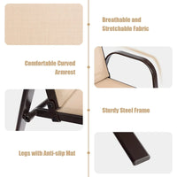 Costway Lot de 4 chaises de patio jardin terrasse cour avec accoudoir - Voir détails