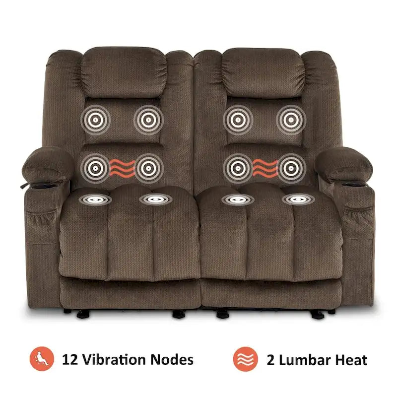 Causeuse Inclinable Électrique MCombo avec Chaleur et Massage, Tissu PR648