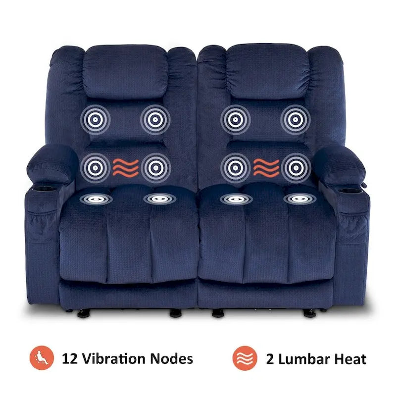 Causeuse Inclinable Électrique MCombo avec Chaleur et Massage, Tissu PR648