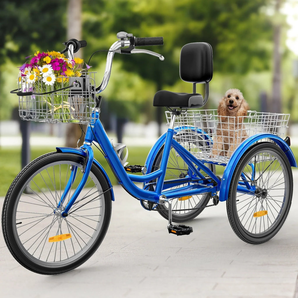 Tricycle adulte 26 vélo 3 roues 7 vitesses Trike