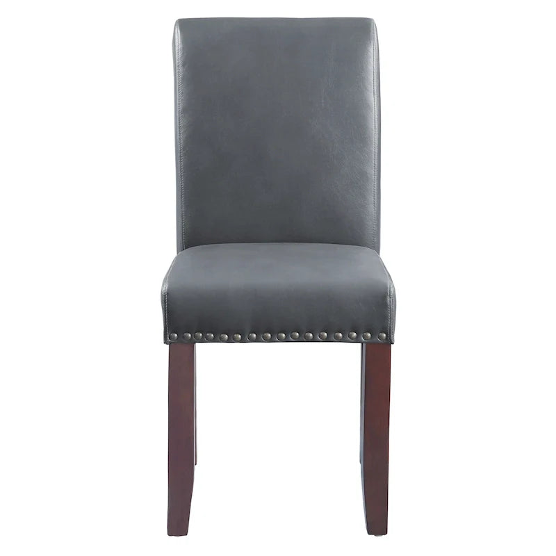 Chaise Parsons Copper Grove Five Bridge Eco en similicuir avec clous