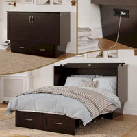 Lit escamotable Monroe Full Murphy avec matelas en mousse à mémoire de forme 6 po