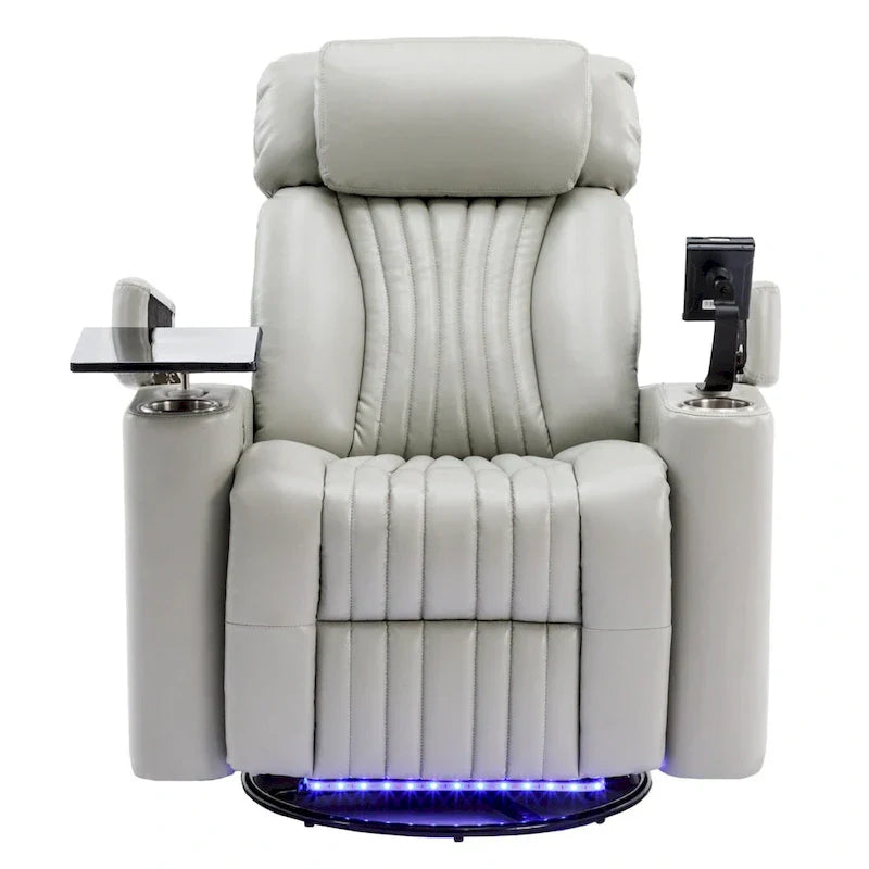 Fauteuil inclinable motorisé de cinéma maison multifonctionnel pivotant à 270°