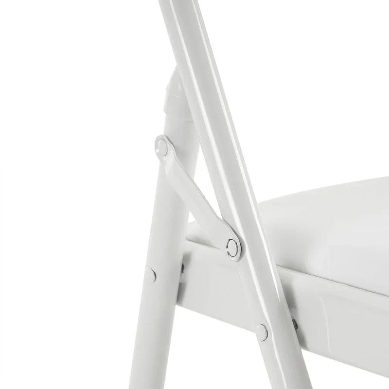 Chaises pliantes élégantes en fer et PVC pour conventions et expositions Blanches
