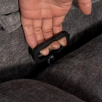 Fauteuil inclinable gris surdimensionné avec fonctions de chauffage et de massage, inclinaison à 150°, bascule à 30°, port USB pour la recharge et 2 porte-gobelets