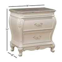 Table de chevet Chantelle 30 po Blanc Perle - Acme Furniture