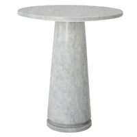 Table d'appoint ronde haute en marbre SAFAVIEH Couture Ghicu - 56 cm L x 53 cm P x 61 cm H - 21Wx21Dx24H