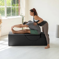 Avana Kami Méridienne convertible / yoga & massage - ottoman 2 en 1 avec fauteuil de yoga escamotable dissimulé, microvelours - N/A