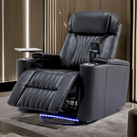 Fauteuil inclinable motorisé de cinéma maison multifonctionnel pivotant à 270°
