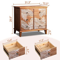 Commode coffre en bois massif