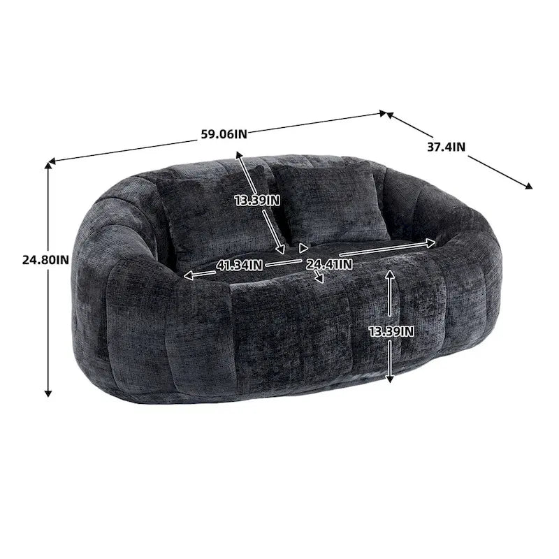 Pouf poire pour adultes - Canapé moelleux multicolore